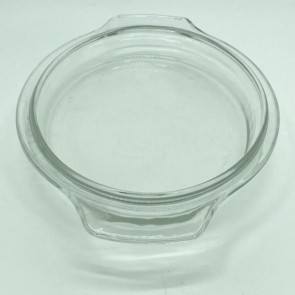 Clear Glass Oval Casserole Lid Vintage Replacement Baking Dish Cover Retro